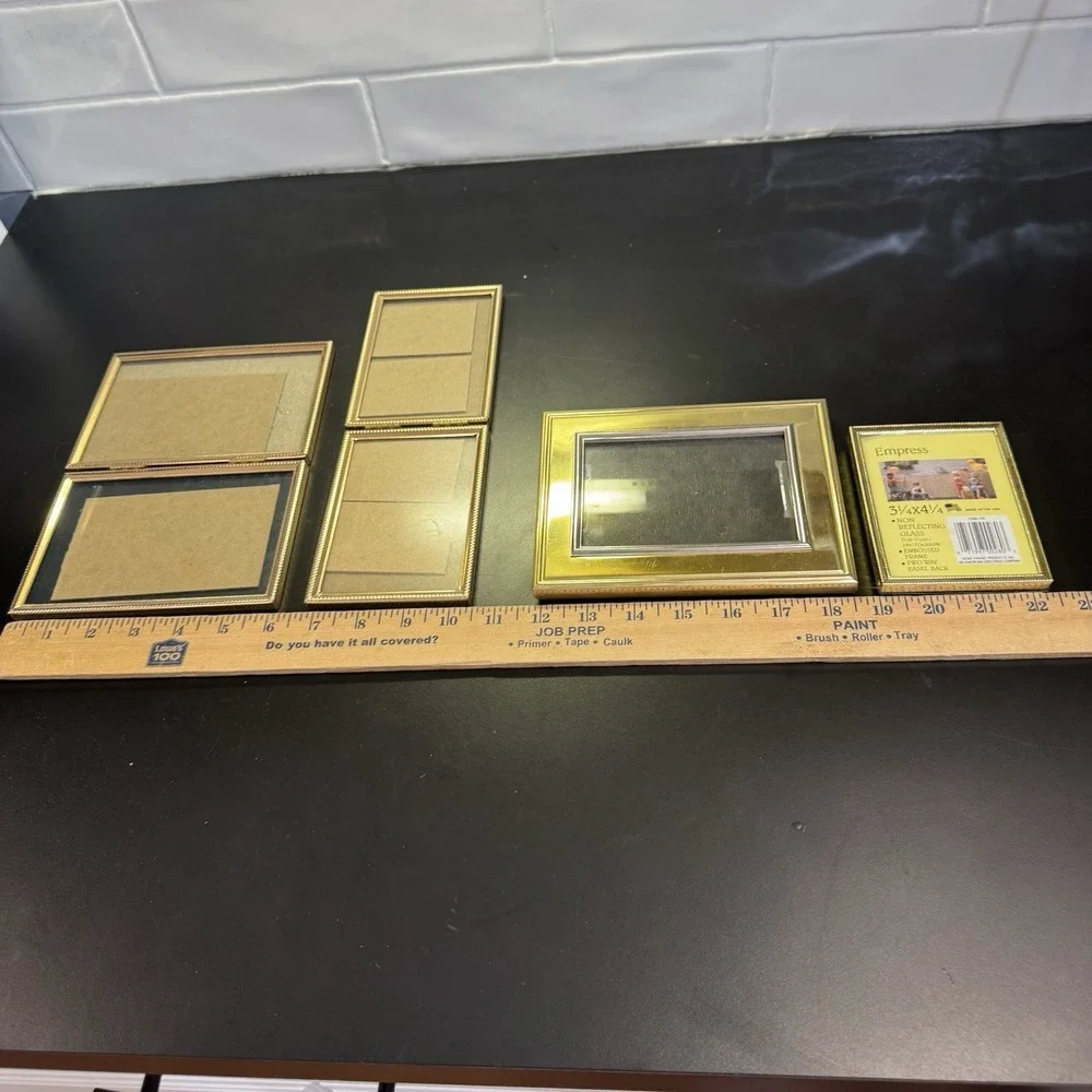 Vintage Mixed Lot Gold Tone Picture Frames 4 Frames Some Doubles